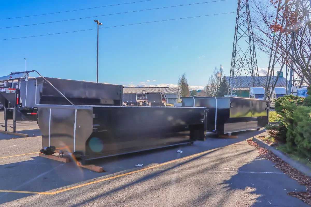Roll-off dumpster ready for waste disposal at job site for Estate Cleanout Dumpster Rental in Hamlet